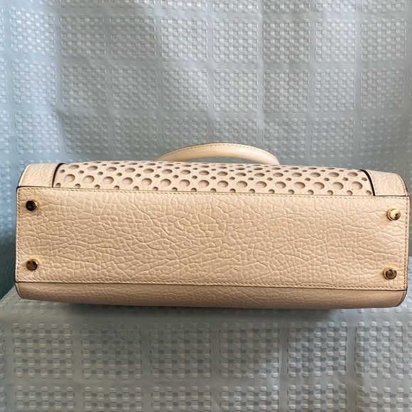 *SOLD*Kate Spade Perri Lane Lazer Cut Bubbles w/ Pebble Leather Tote/Cream/White - Picture 11 of 17